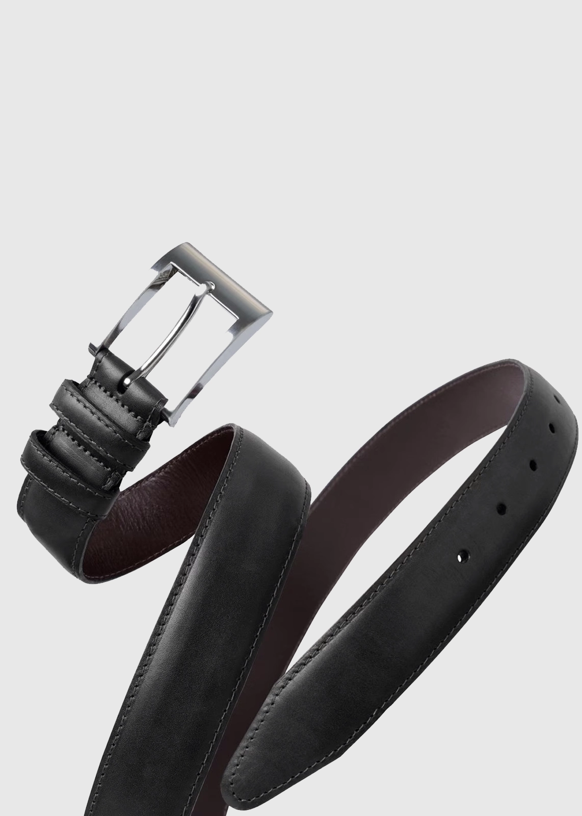 Full-Grain Leather Belt with Matching Stitching - Image 10