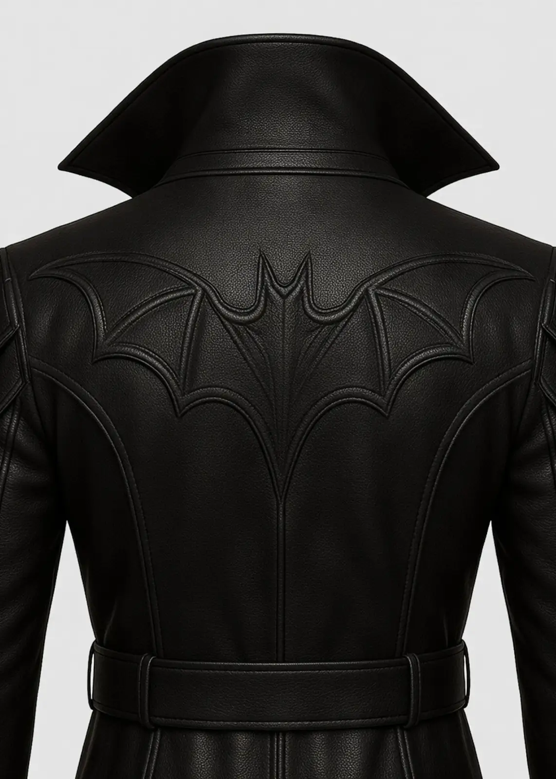 Halloween Black Vampire Trench Coat - Image 3