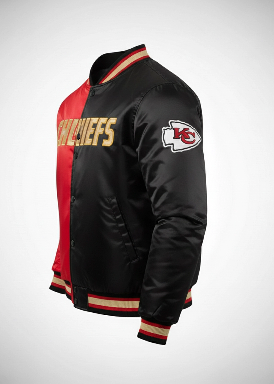 Kansas City Chiefs Black and Red Jacket