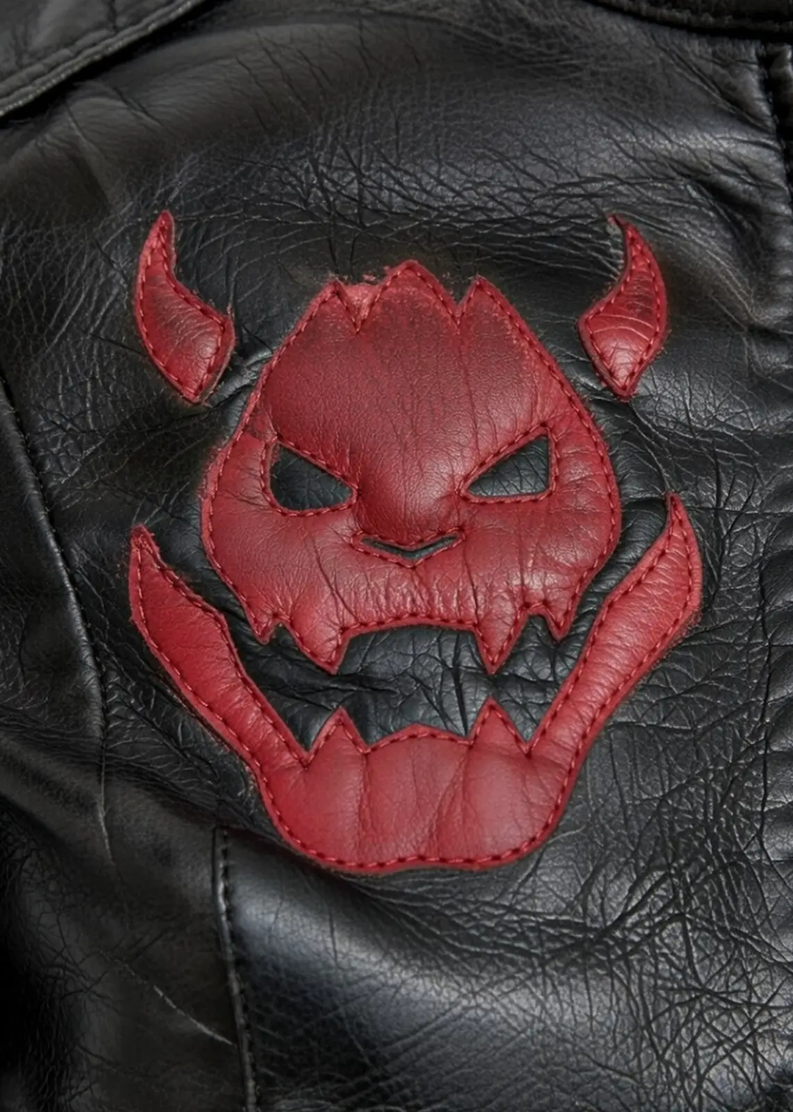 Cropped King Castle Bowser Black Leather Jacket - Image 5