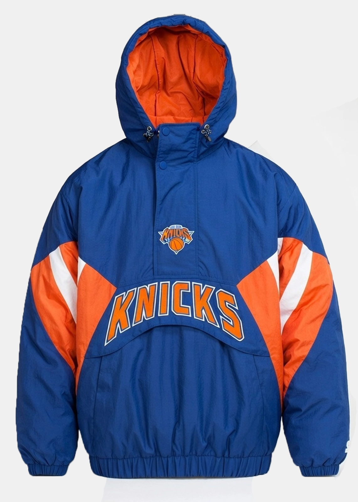 New York Knicks Blue Half-Zip Hooded Jacket