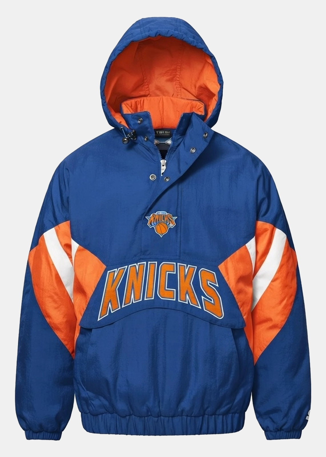 New York Knicks Blue Half-Zip Hooded Jacket