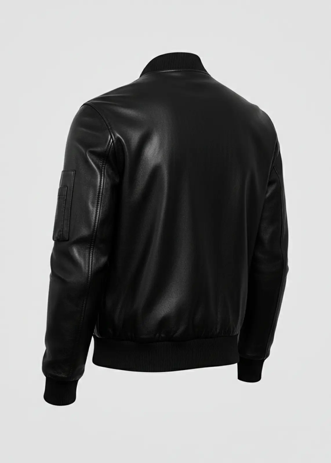 Men’s Aviator Flight Black Leather Jacket - Image 6