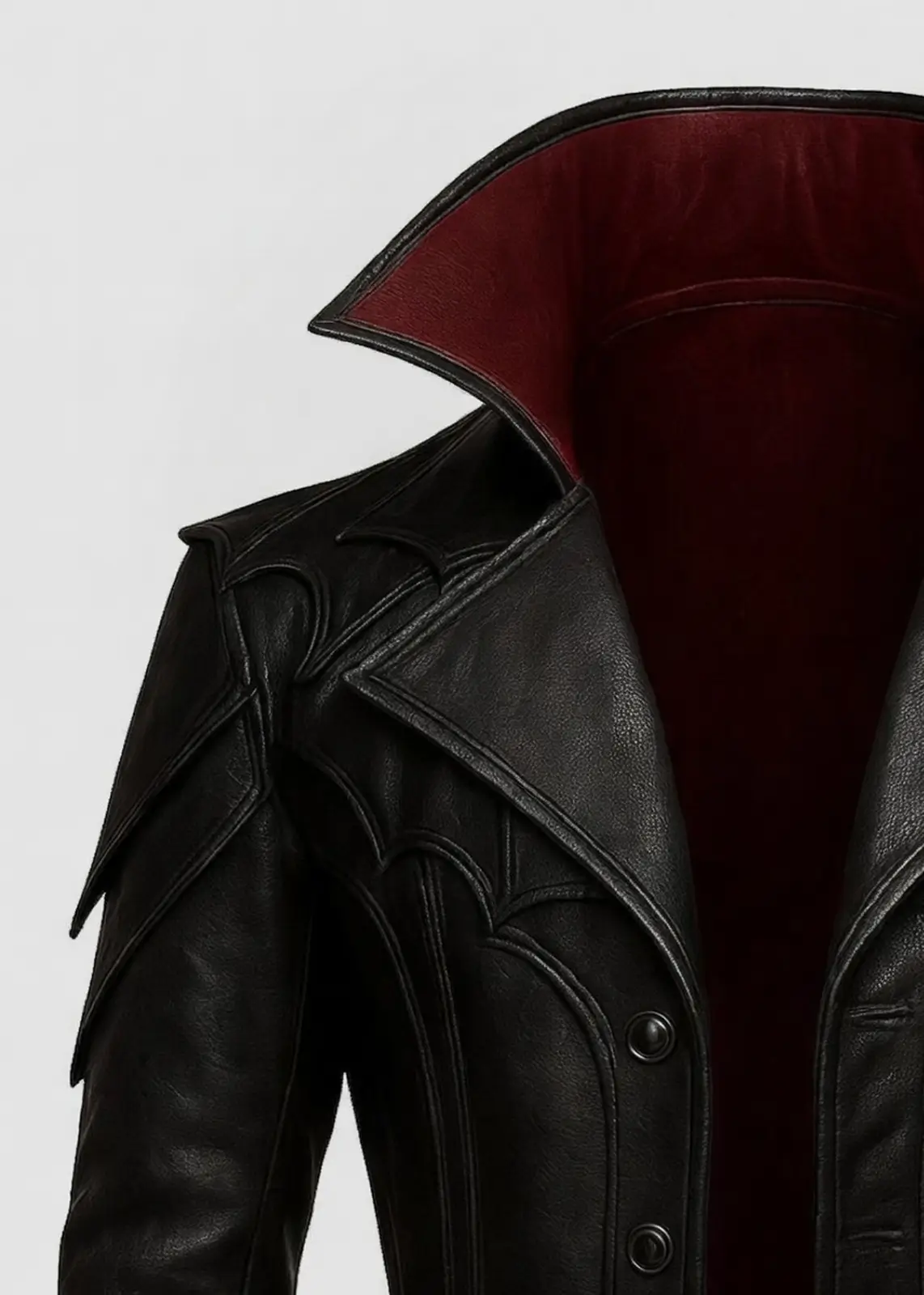 Halloween Black Vampire Trench Coat - Image 5