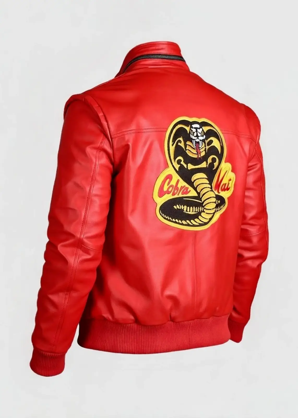 Mens Cobra Kai Leather Jacket - Image 3