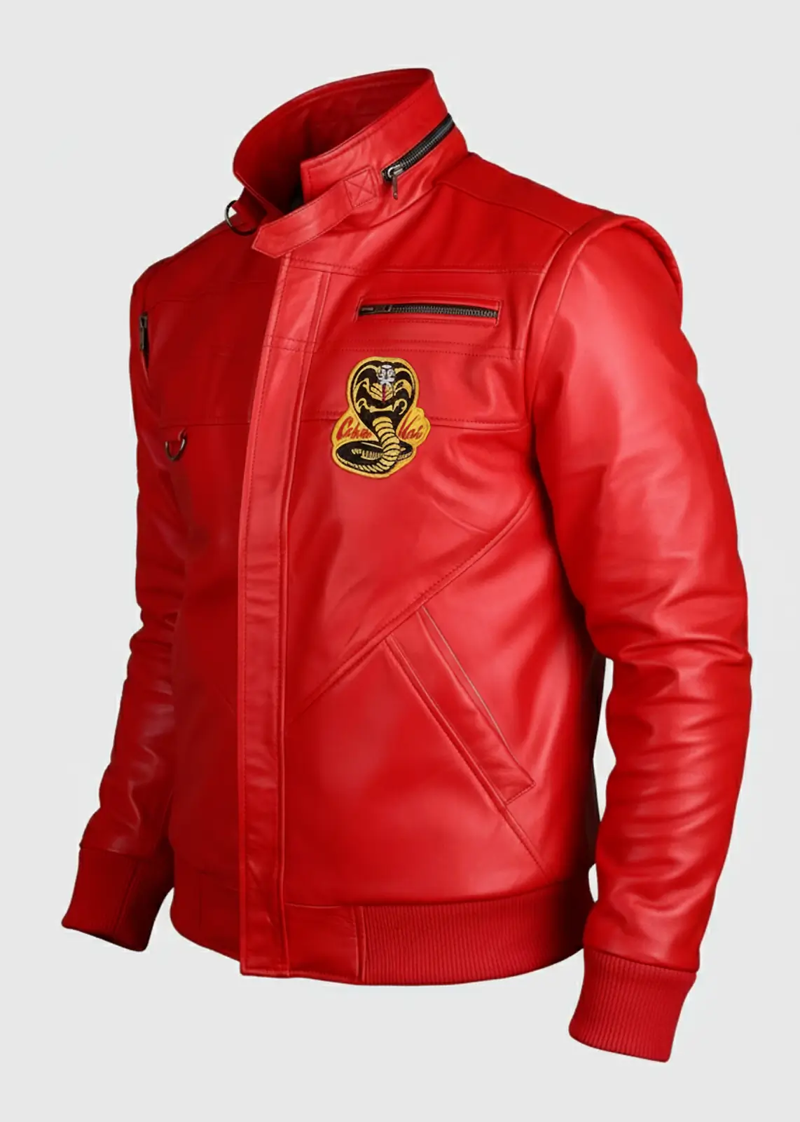 Mens Cobra Kai Leather Jacket - Image 4