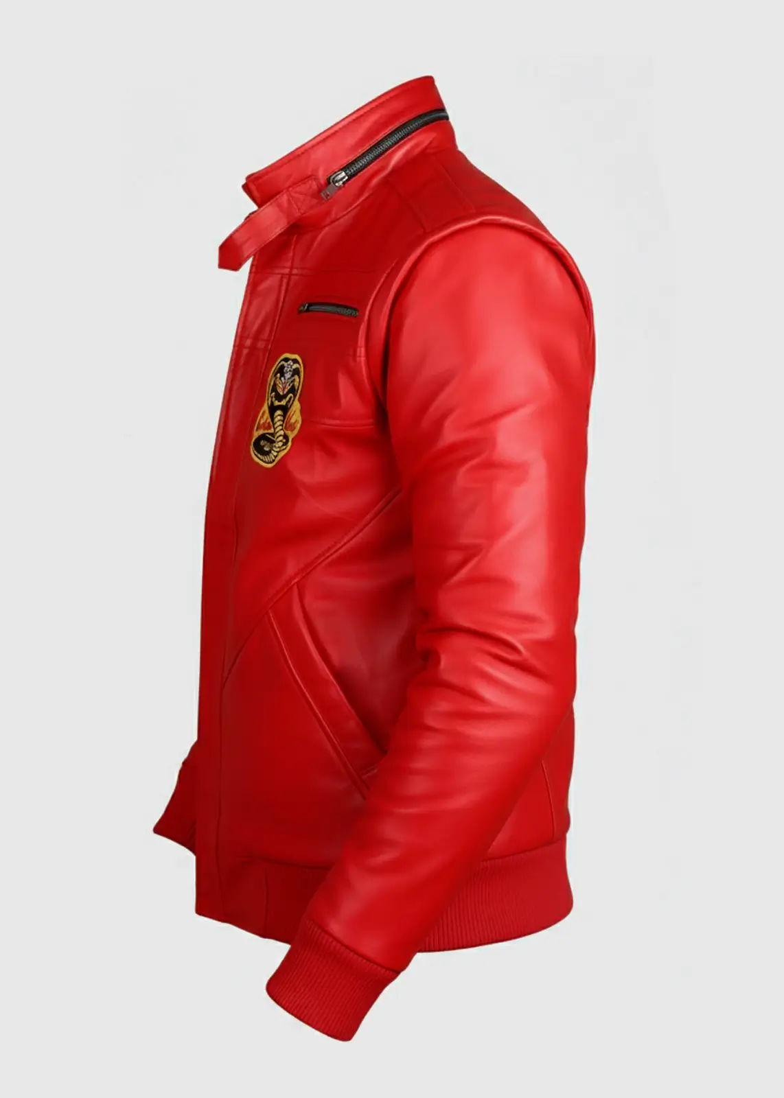 Mens Cobra Kai Leather Jacket - Image 5