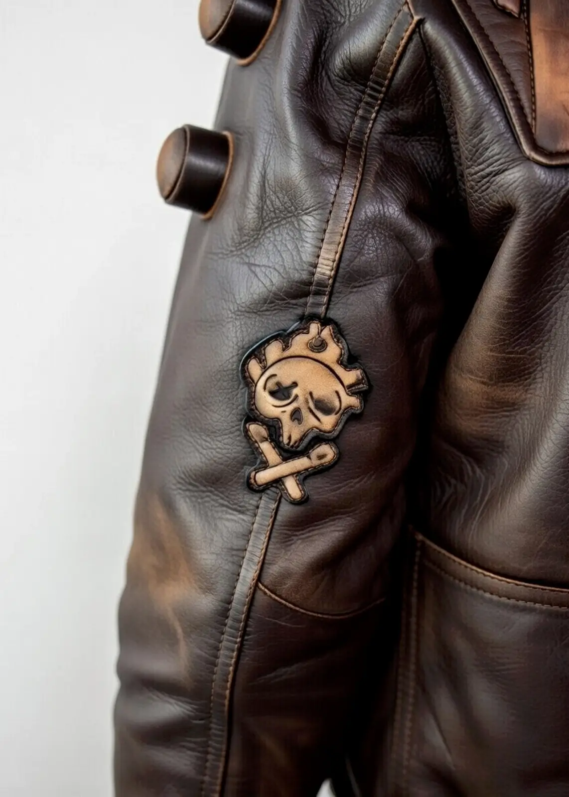 Men’s Junkrat Steampunk Leather Jacket - Image 3
