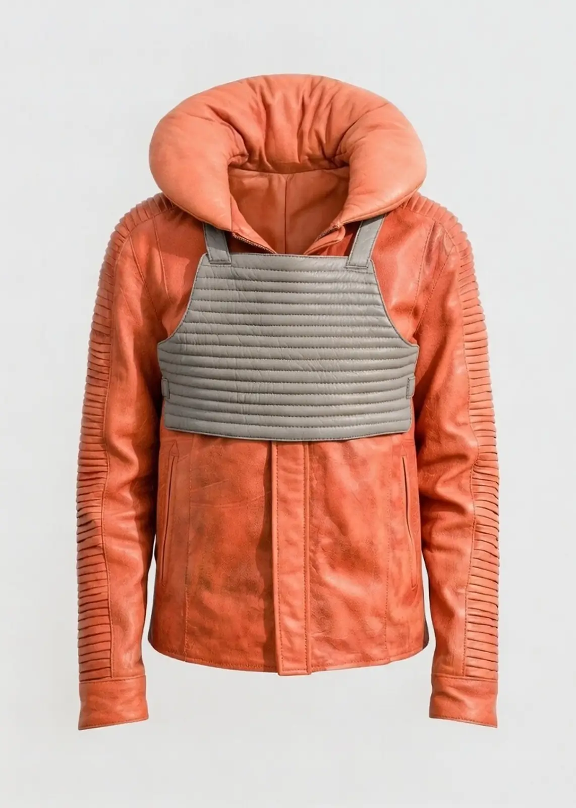 Men’s Luke Skywalker X Wing Pilot Orange Leather Jacket - Image 3