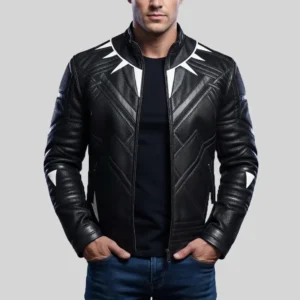 T'Challa Black Panther Leather Jacket For Men