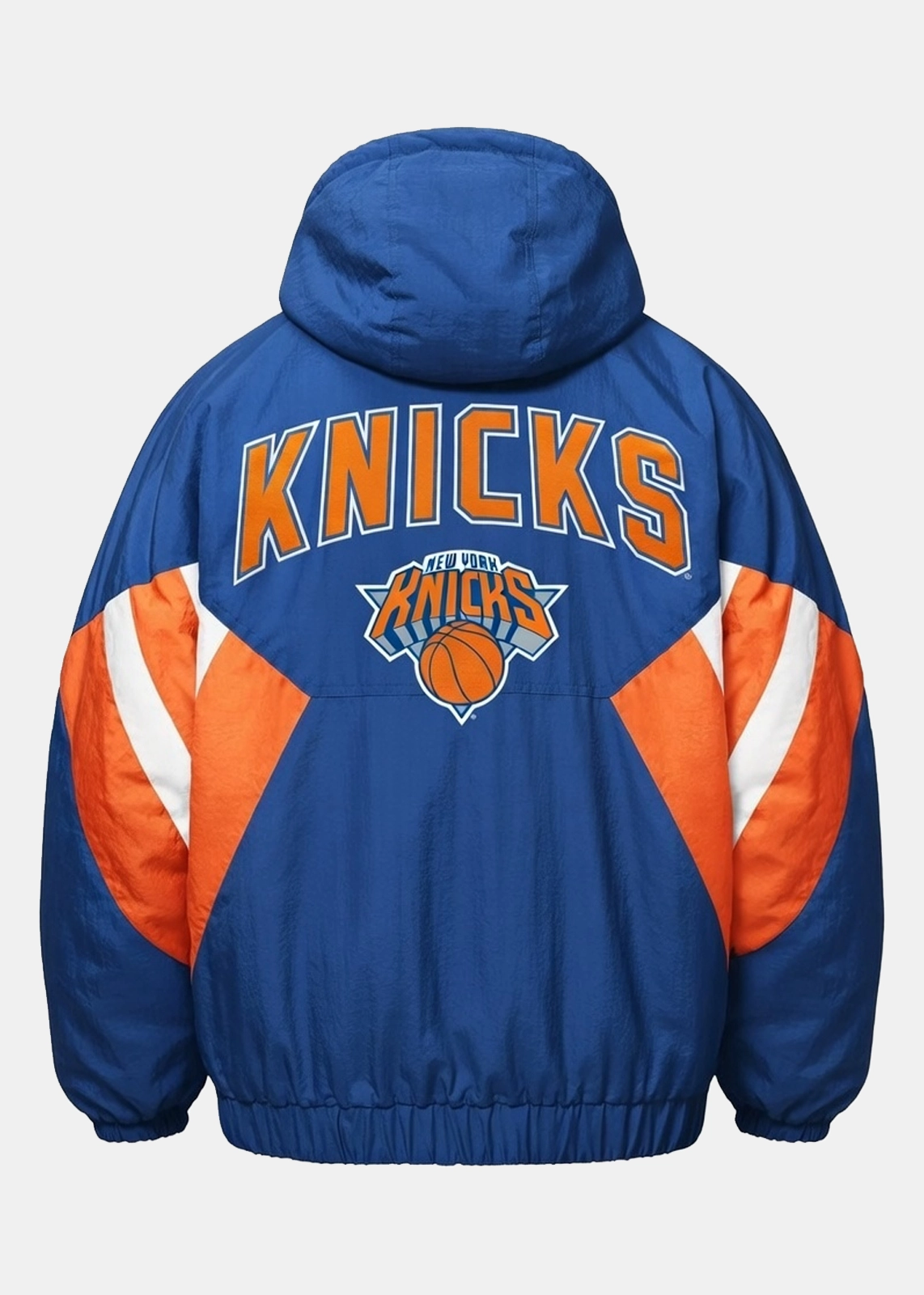 New York Knicks Blue Half-Zip Hooded Jacket - Image 4