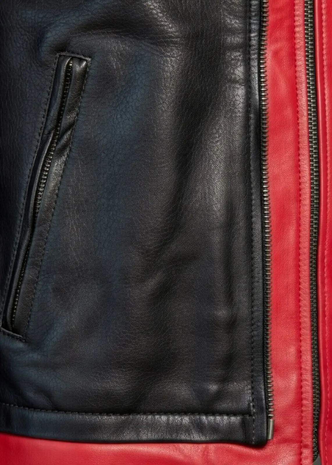Men's Arkham Knight Red Hood Leather Jacket - Image 4