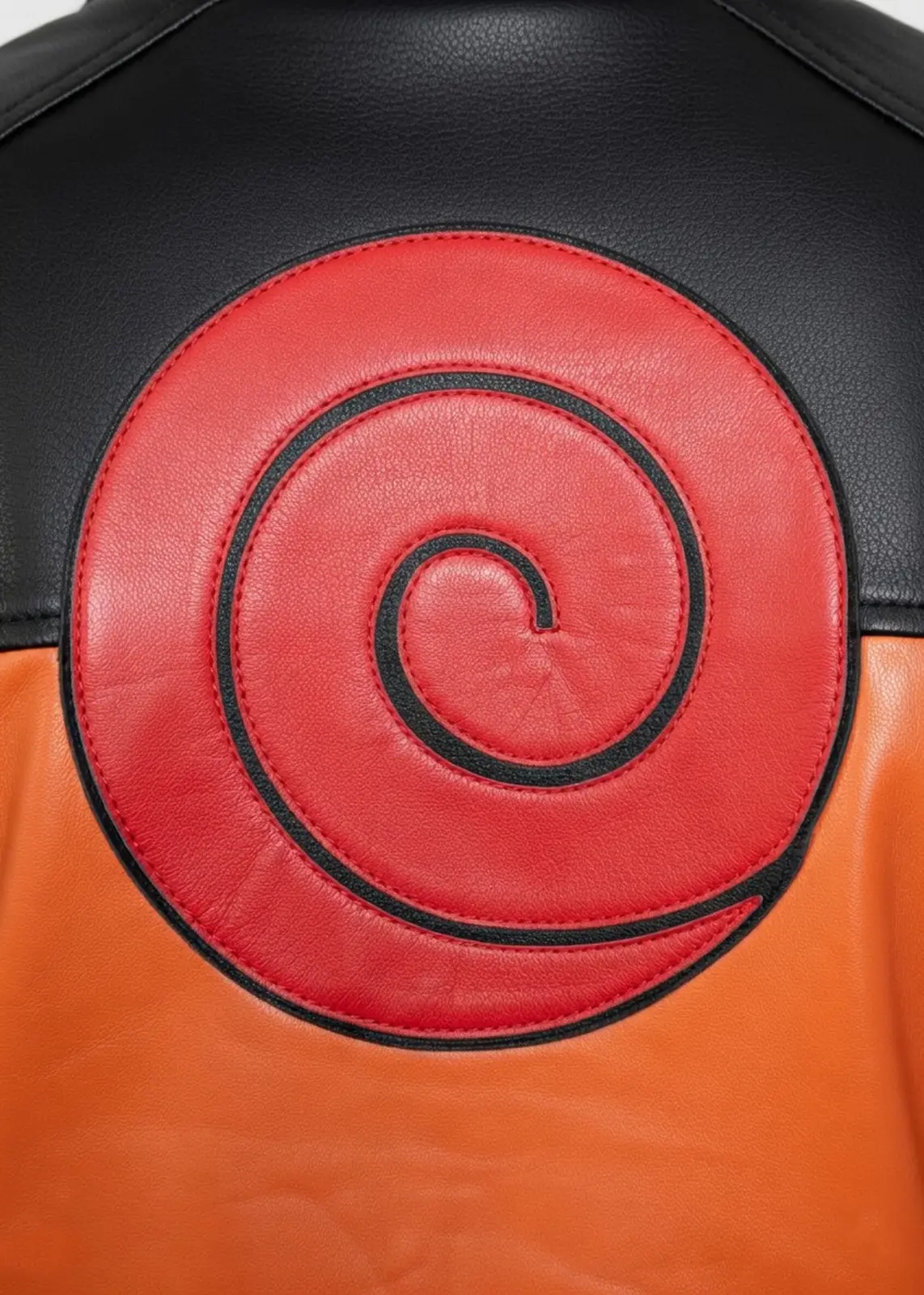 Black and Orange Naruto Shippuden Leather Jacket - Image 5