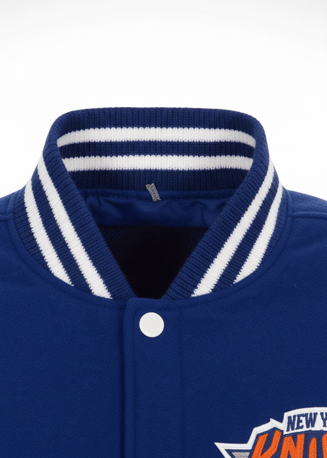 New York Knicks Blue Varsity Jacket - Image 4