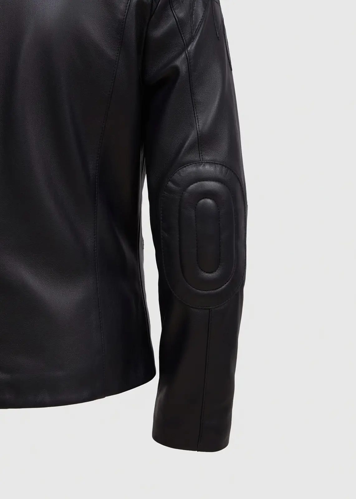 Quilted Black Studded Leather Jacket - Image 5