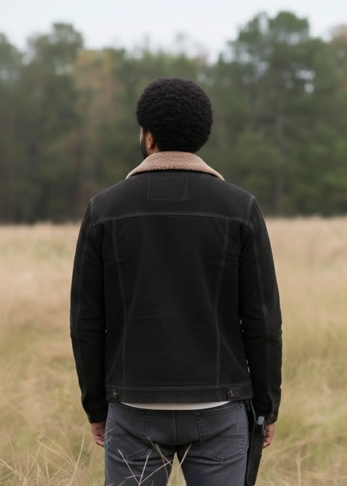 Rick Grimes Iconic Suede Leather Jacket From The Walking Dead - Image 4