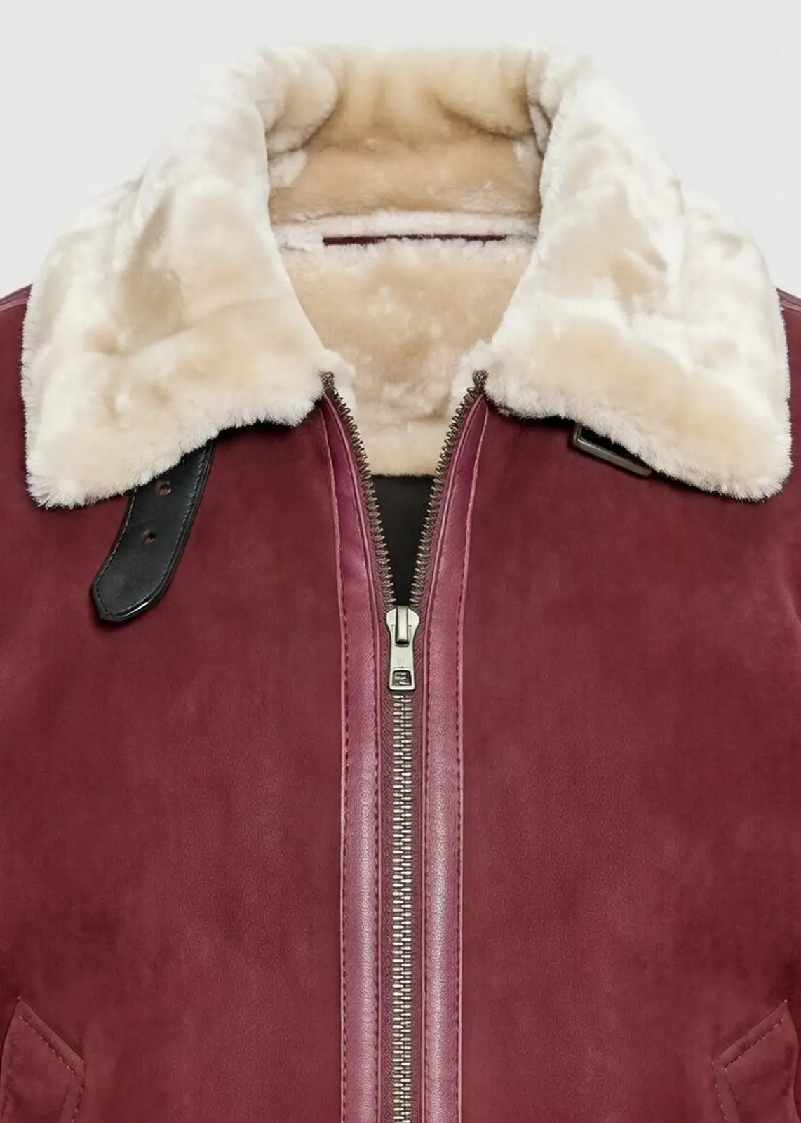Men’s Ryan Reynolds Spirited Red Suede Christmas Jacket - Image 4