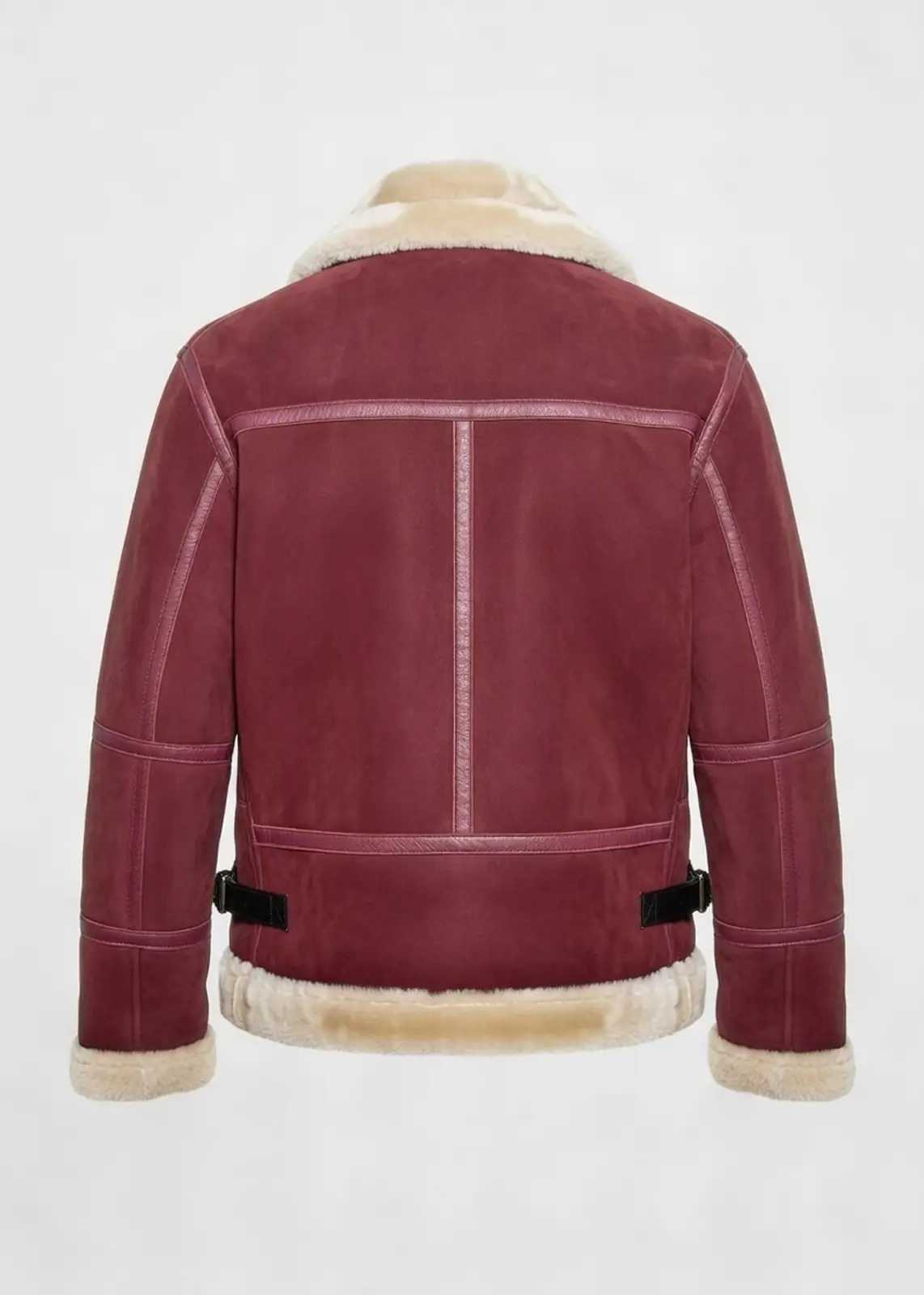 Men’s Ryan Reynolds Spirited Red Suede Christmas Jacket - Image 5