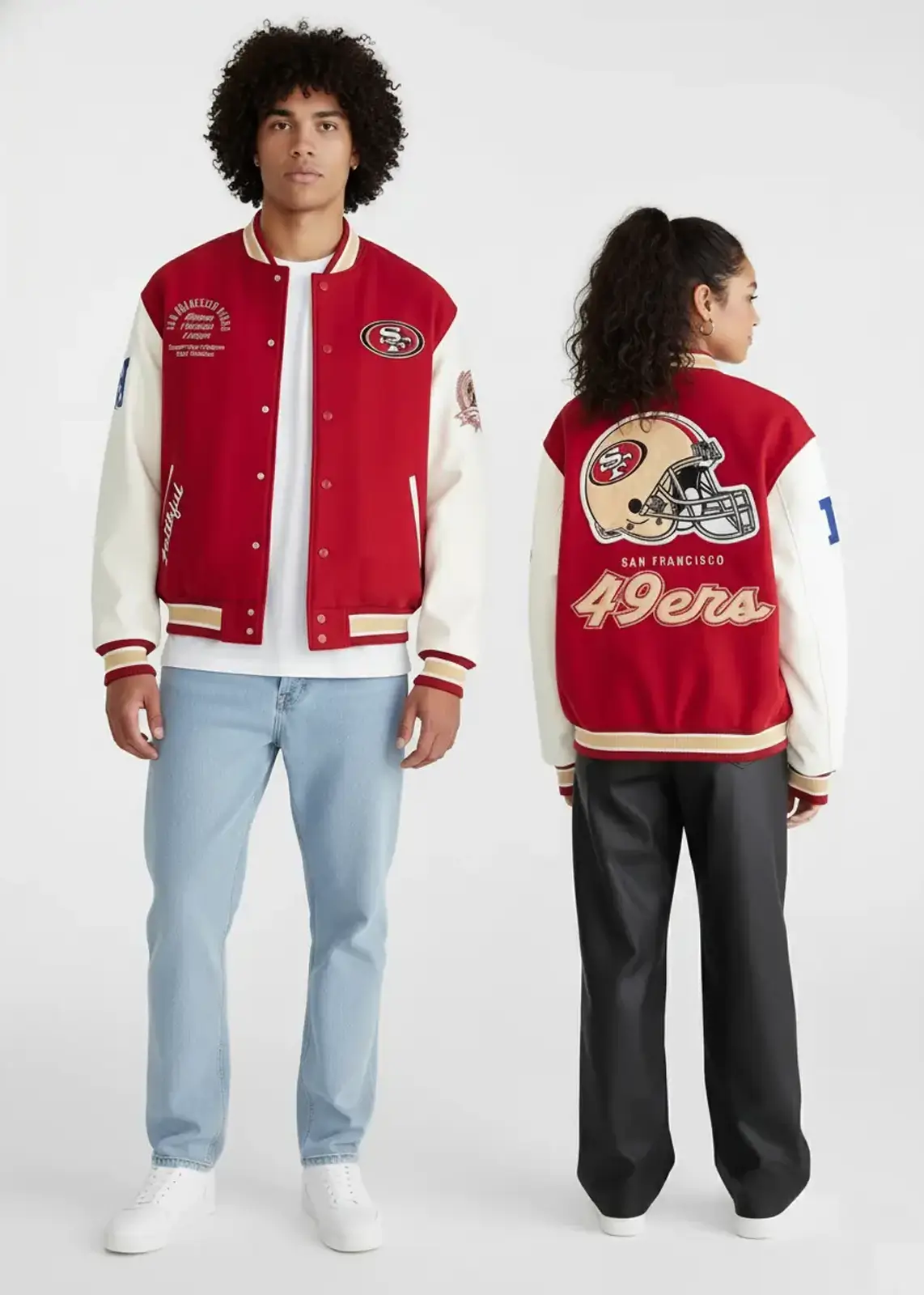 San Francisco 49ers Varsity Bomber Jacket - Image 4