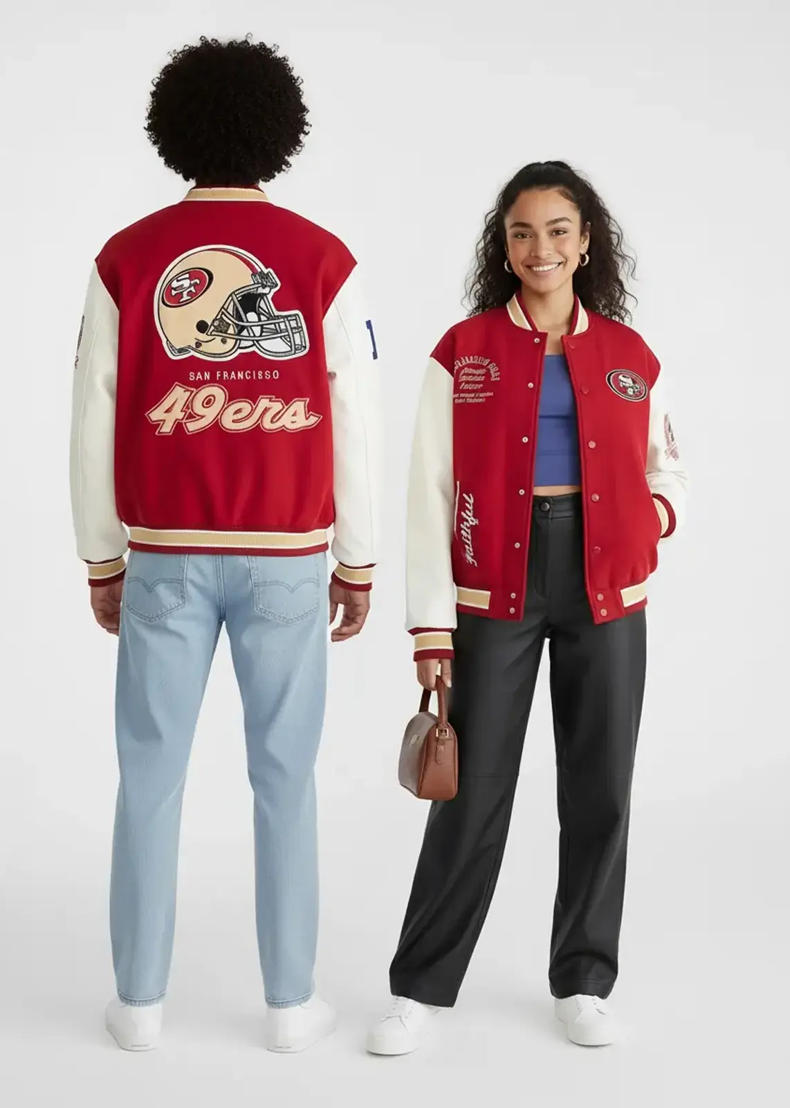 San Francisco 49ers Varsity Bomber Jacket - Image 5