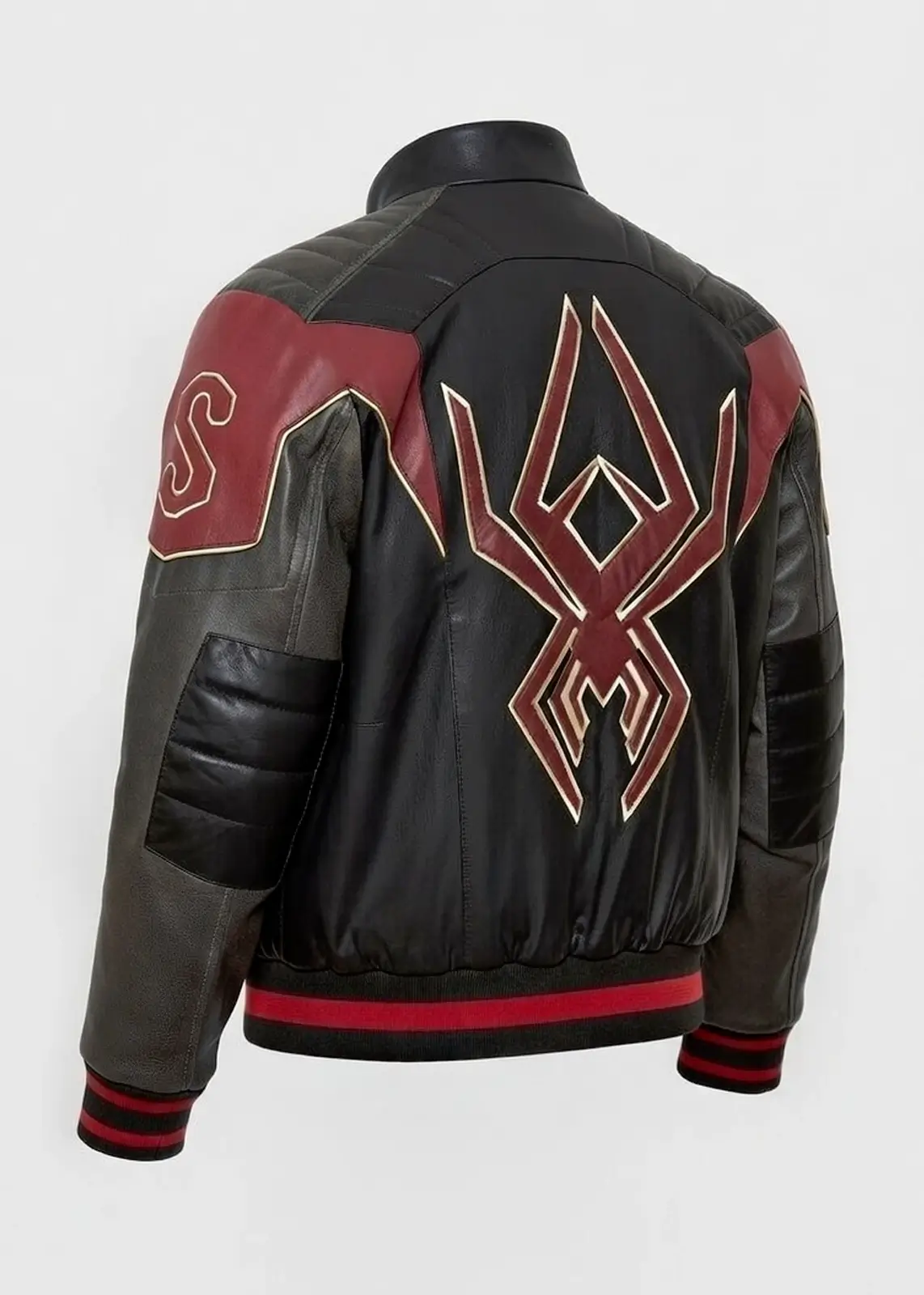 Miles Morales Spiderman Into Spider Verse Leather Jacket - Image 5
