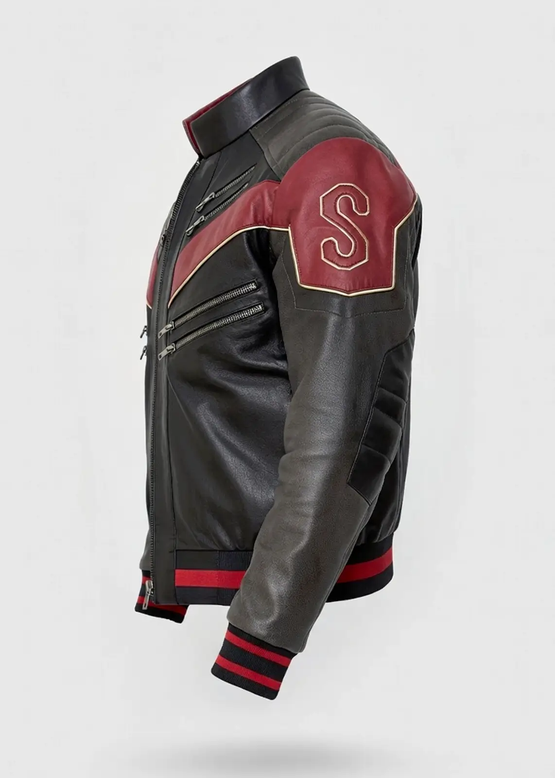 Miles Morales Spiderman Into Spider Verse Leather Jacket - Image 4