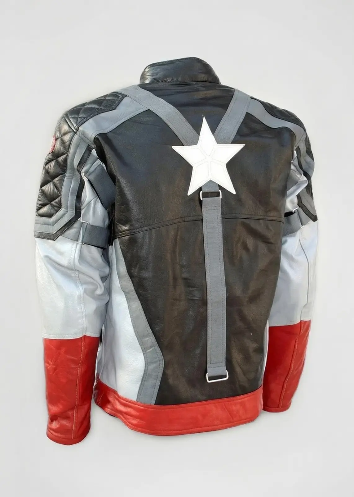 Captain America Steve Rogers Black Leather Jacket - Image 4