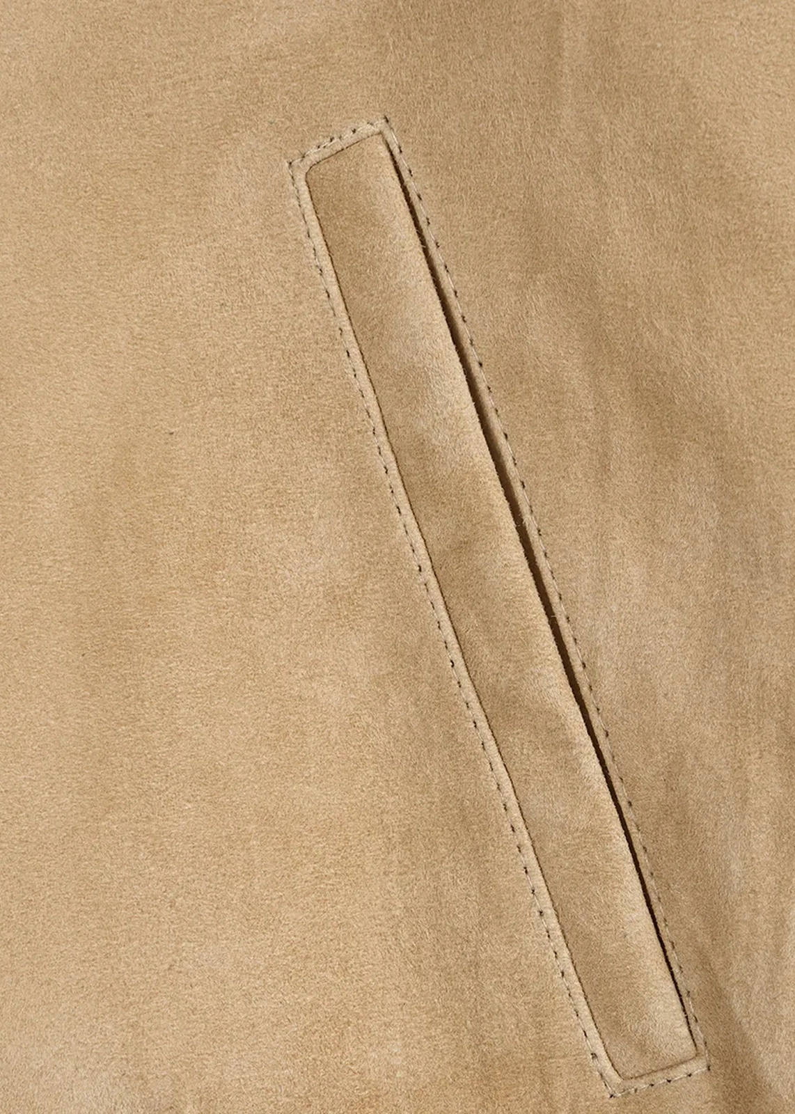 Men's Camel Brown Real Suede Bomber Jacket - Image 8