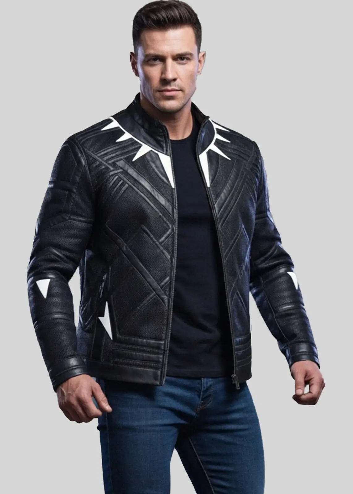 T'Challa Black Panther Leather Jacket For Men - Image 4