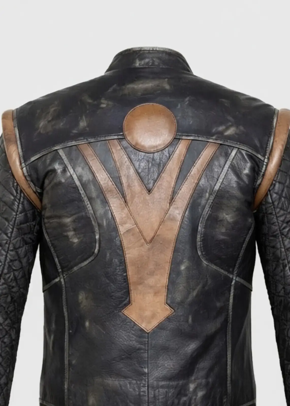 Thor Quilted Viking Leather Jacket - Image 3