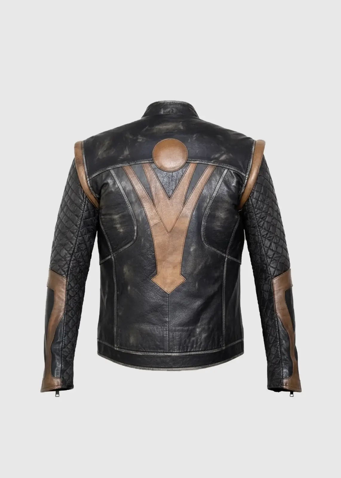 Thor Quilted Viking Leather Jacket - Image 5