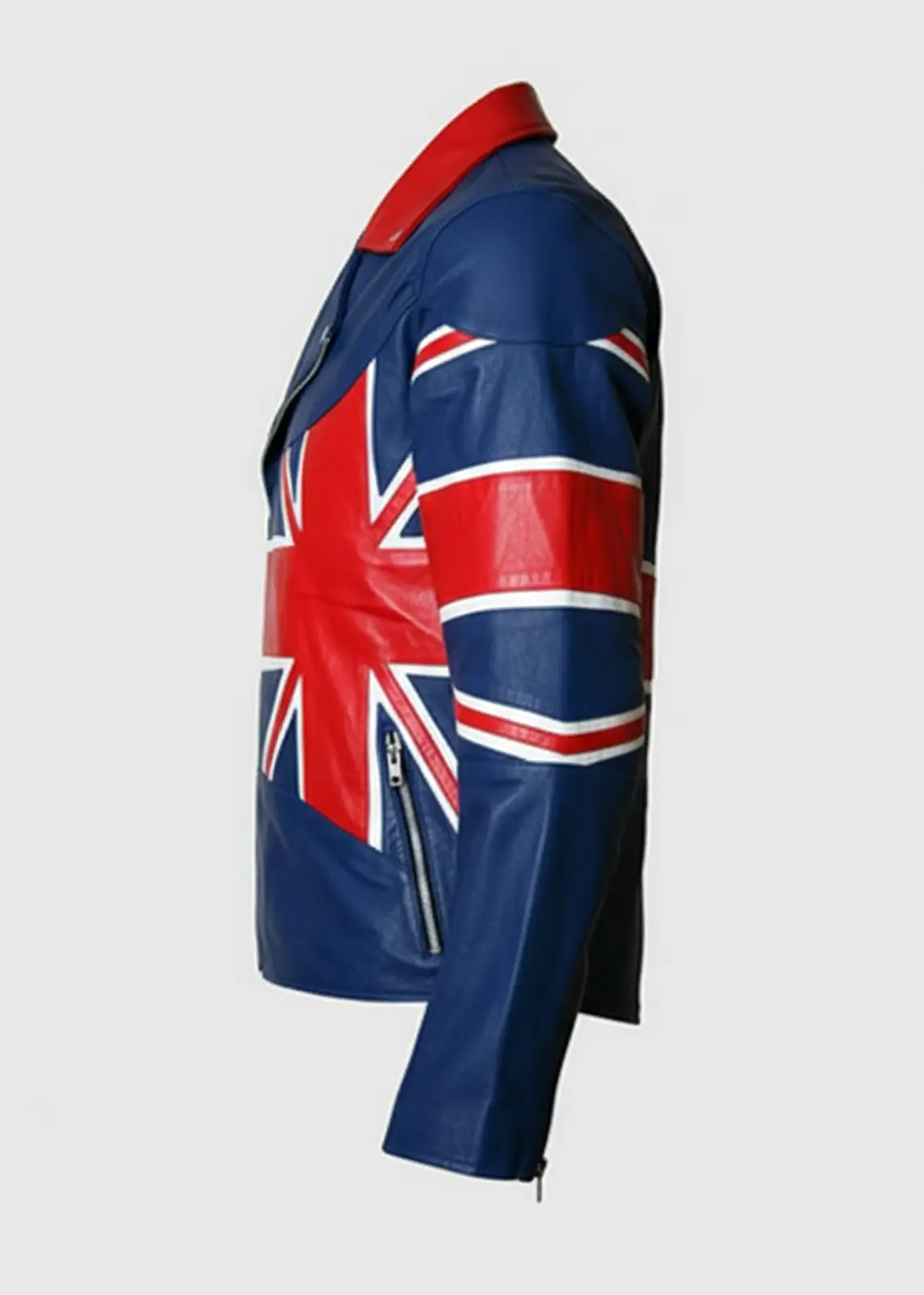 Union Jack Flag Leather Jacket For Men - Image 4