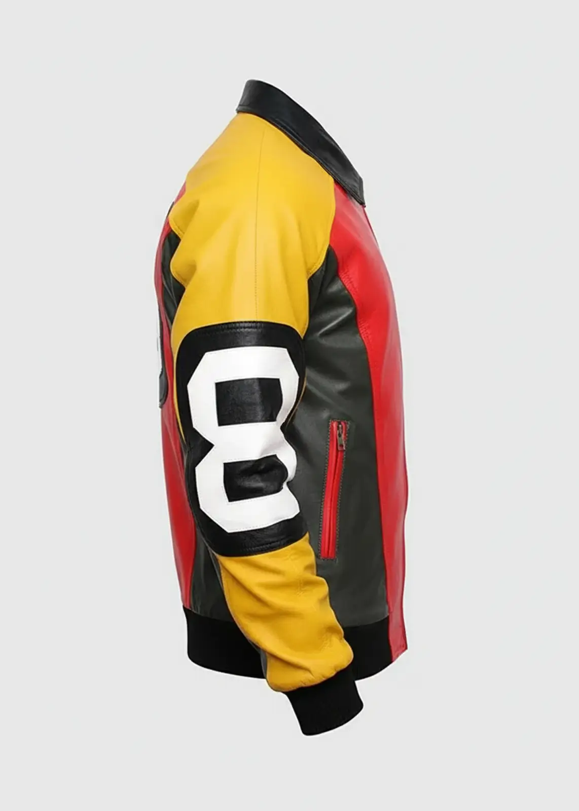 8 Ball Bomber Leather Jacket – Seinfeld Puddy - Image 5