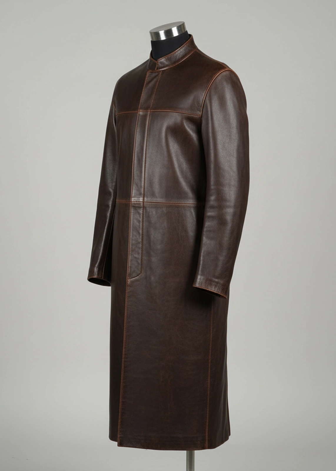 The Nomad–Dark Brown Duster Coat - Image 6