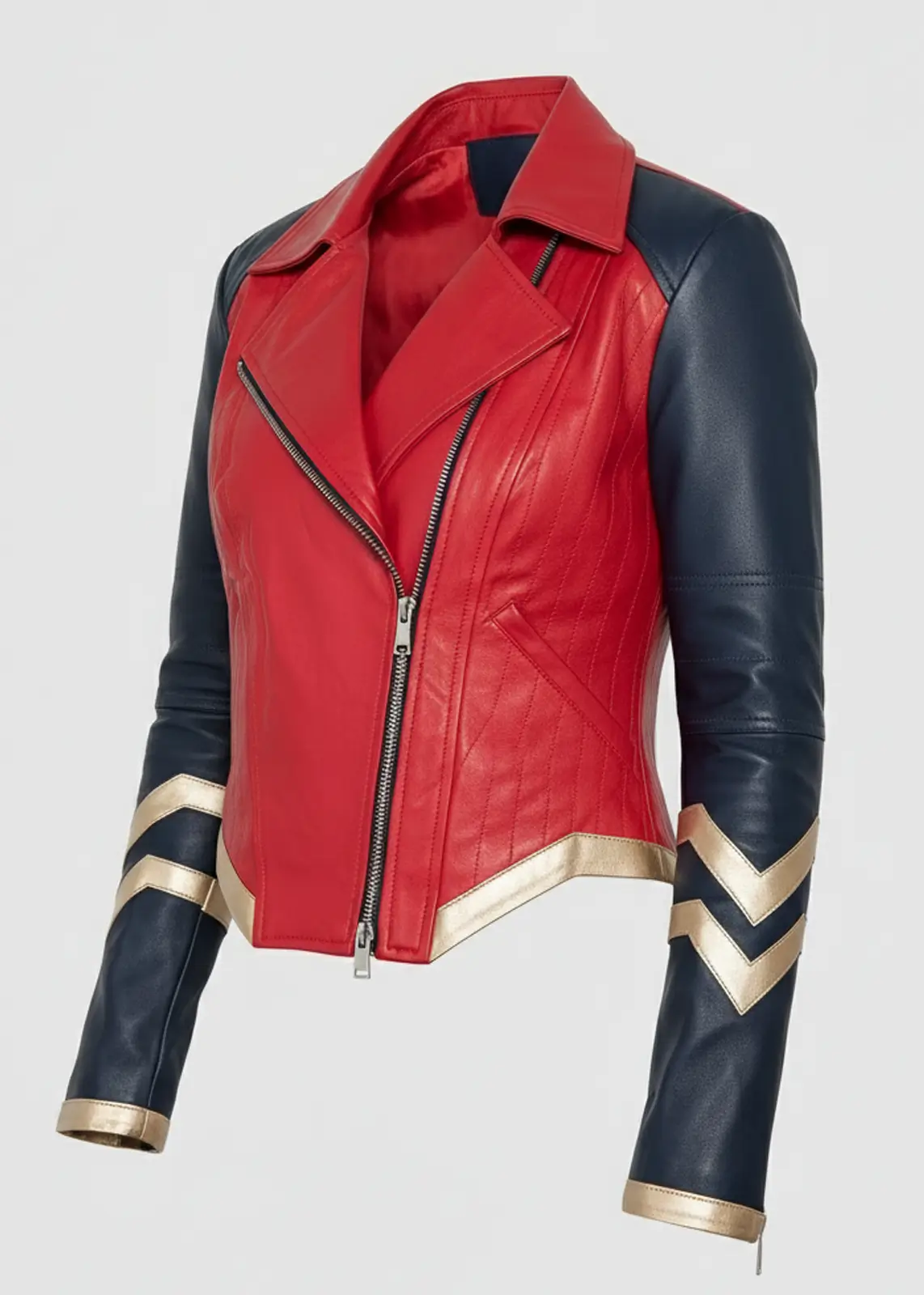 Wonder Woman Warrior Red Leather Jacket - Image 3