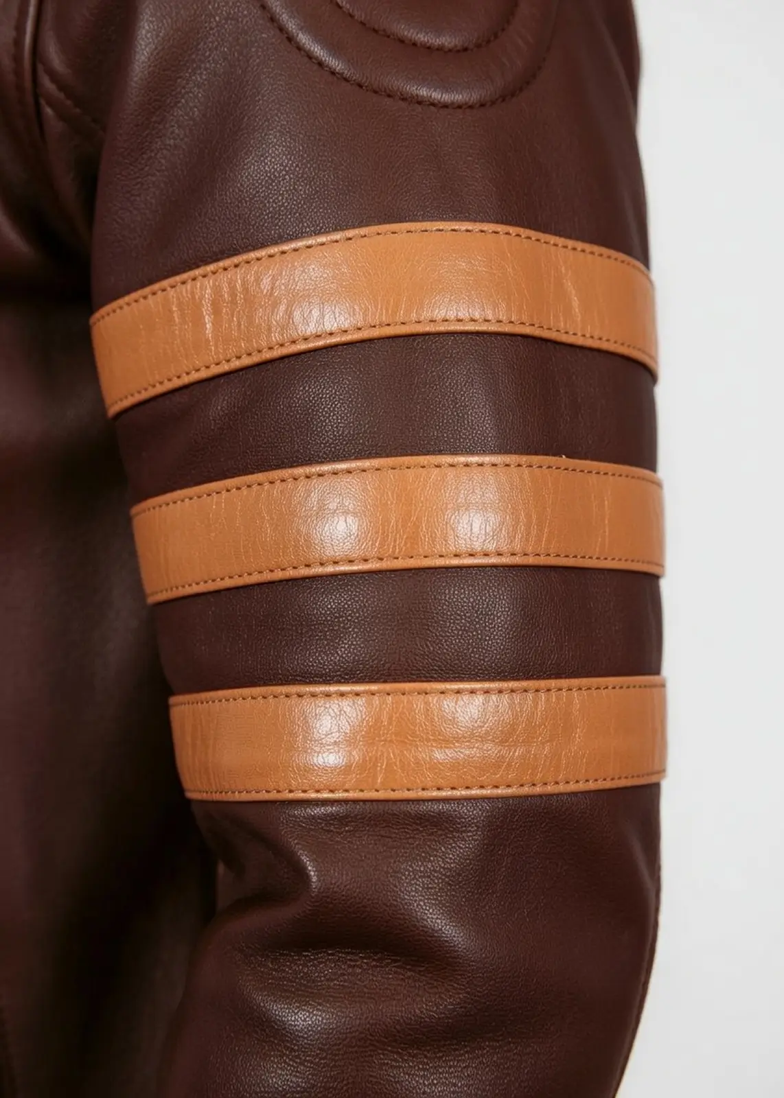 X Men Logan Wolverine Biker Jacket In Brown - Image 4
