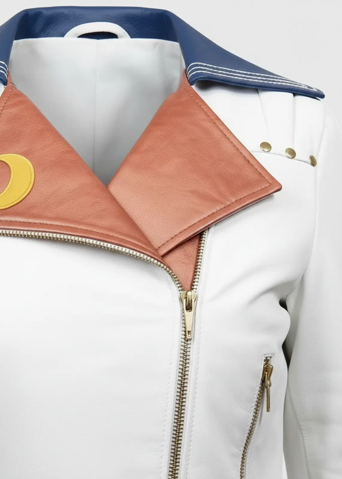 Women’s Sailor Moon Racer Leather Jacket - Image 3