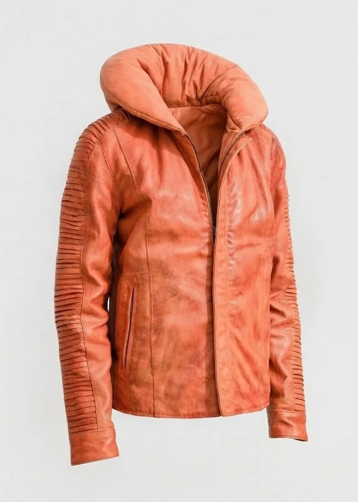 Men’s Luke Skywalker X Wing Pilot Orange Leather Jacket - Image 5